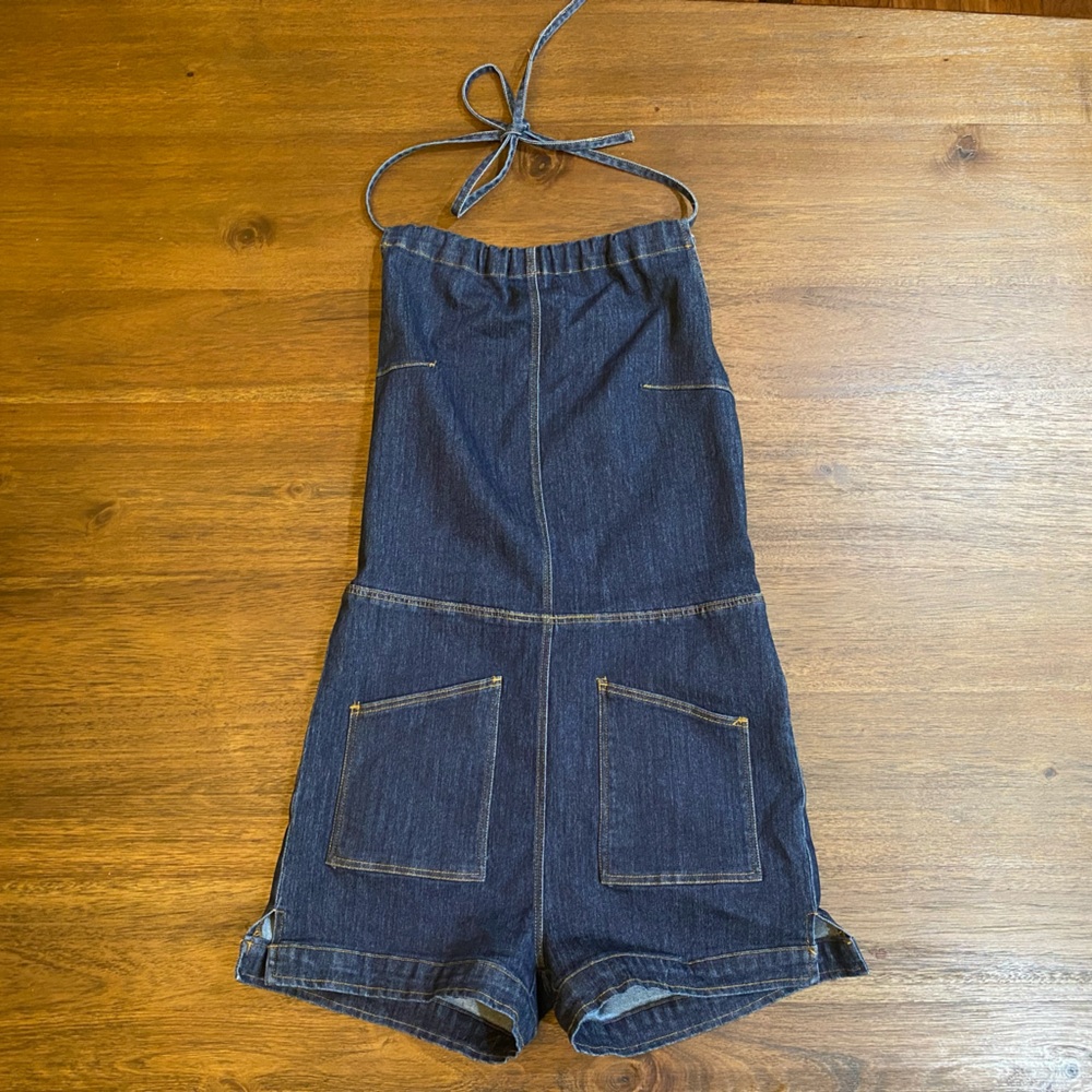 Y2K Style Denim Playsuit
